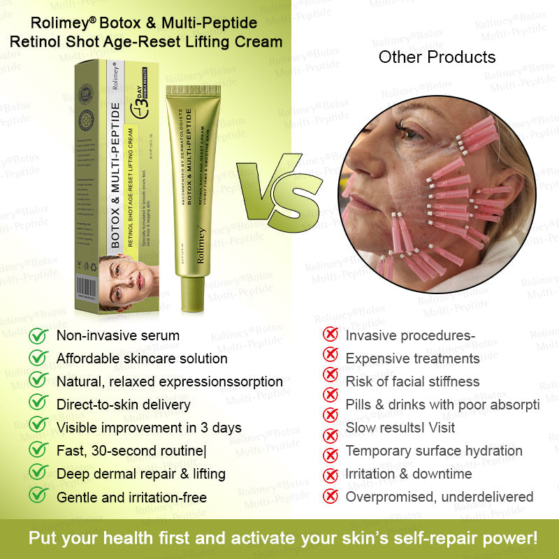 🏅USA HOT SALES🌟Rolimey® Multi-Peptide Retinol Shot Wrinkle-Lift Cream