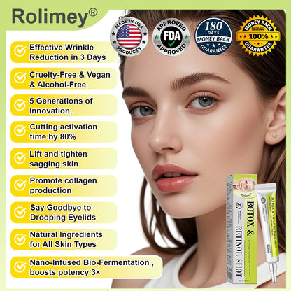 ☘️✨Made and shipped from the USA 💫Rolimey® Botox & Vita-A Retinol Shot Wrinkle-Lift Tightening cream - Last Day Promotion 70% OFF
