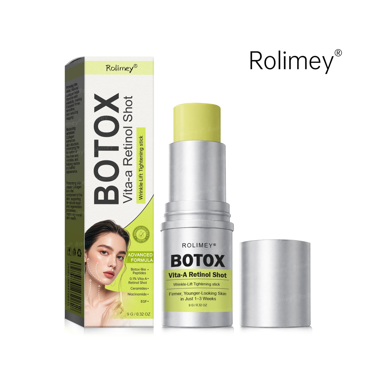 👨‍⚕️Made and Shipped from the USA ✅Rolimey® Botox & Vita-A Retinol Shot Wrinkle-Lift Tightening stick- Last Day Promotion 70% OFF🔥LAST DAY 70% OFF