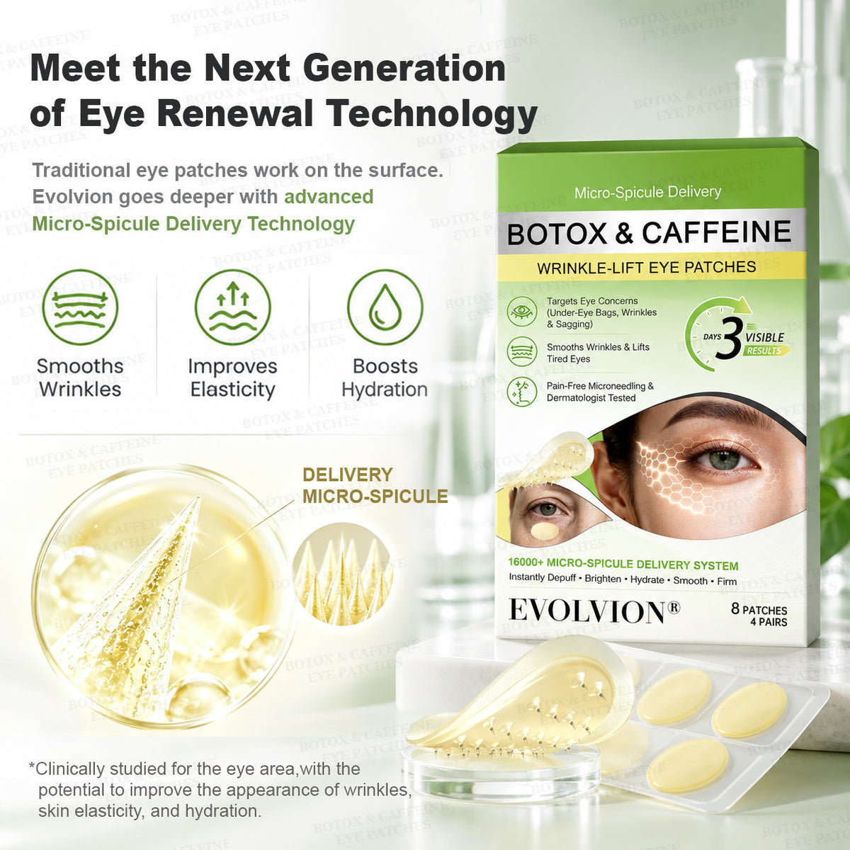 💗💗USA HOT SALES ✨Evolvion® Botox & Caffeine Wrinkle-Lift Eye Patches
