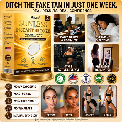𝑶𝒇𝒇𝒊𝒄𝒊𝒂𝒍 𝑺𝒕𝒐𝒓𝒆 | ☀️ Celsiora® 𝐒𝐮𝐧𝐥𝐞𝐬𝐬 𝐈𝐧𝐬𝐭𝐚𝐧𝐭 𝐁𝐫𝐨𝐧𝐳𝐞 𝐓𝐚𝐧𝐧𝐢𝐧𝐠 𝐌𝐢𝐜𝐫𝐨𝐧𝐞𝐞𝐝𝐥𝐞 𝐏𝐚𝐭𝐜𝐡  (𝐉𝐮𝐬𝐭 𝐨𝐧𝐜𝐞 𝐚 𝐝𝐚𝐲) 𝐕𝐢𝐬𝐢𝐛𝐥𝐞 𝐁𝐫𝐨𝐧𝐳𝐞 𝐆𝐥𝐨𝐰 𝐢𝐧 𝟕 𝐃𝐚𝐲𝐬 ✅ 𝐍𝐨 𝐔𝐕, 𝐍𝐨 𝐎𝐫𝐚𝐧𝐠𝐞, 𝐍𝐨 𝐒𝐭𝐫𝐞𝐚𝐤𝐬, 𝐍𝐨 𝐃𝐇𝐀, 𝐍𝐨 𝐌𝐞𝐬𝐬.