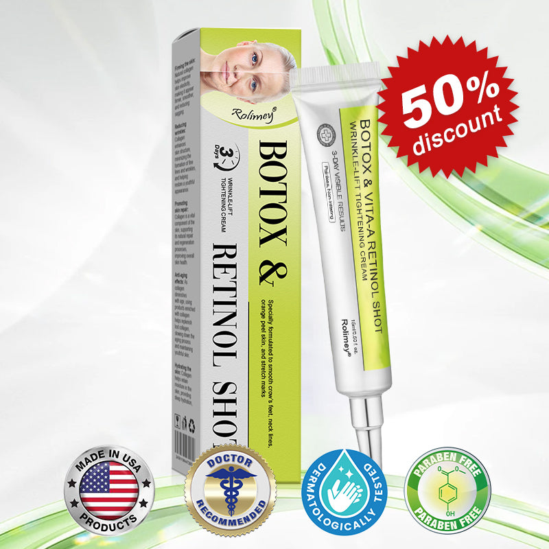 ☘️✨Made and shipped from the USA 💫Rolimey® Botox & Vita-A Retinol Shot Wrinkle-Lift Tightening cream - Last Day Promotion 70% OFF