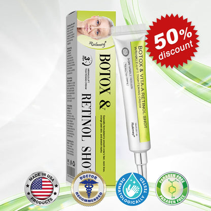 ☘️✨Made and shipped from the USA 💫Rolimey® Botox & Vita-A Retinol Shot Wrinkle-Lift Tightening cream - Last Day Promotion 70% OFF
