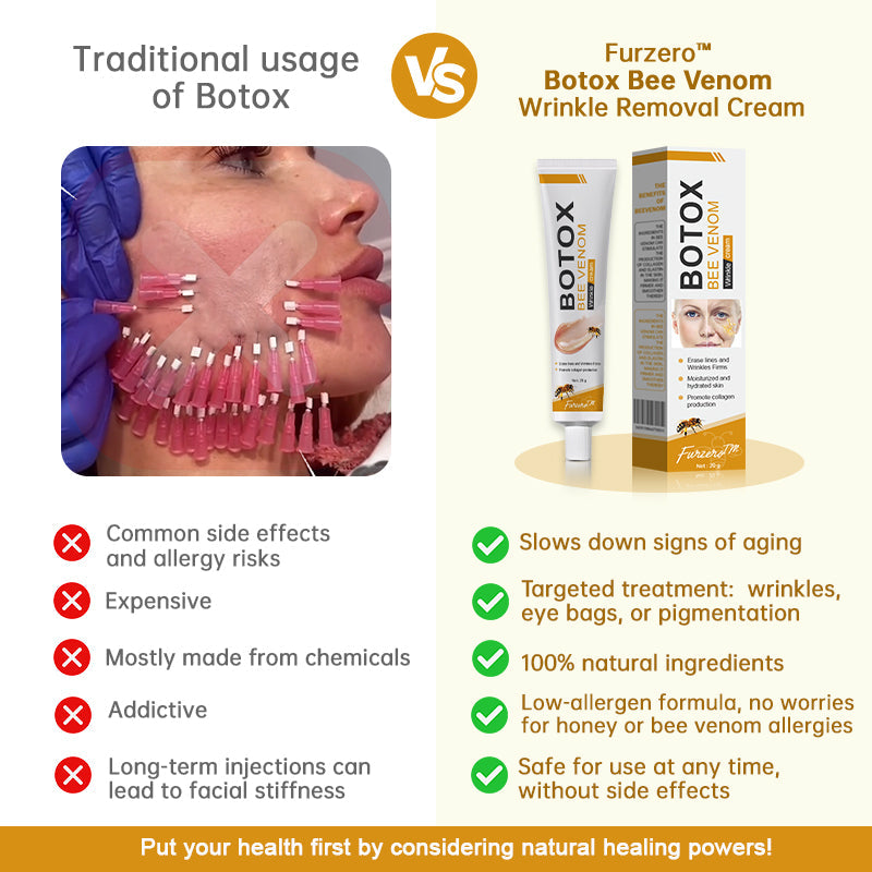🍀👨‍⚕️Made and Shipped from the USA✅Furzero™ Botox Bee Venom Wrinkle Removal Cream-Last Day Promotion 70% OFF
